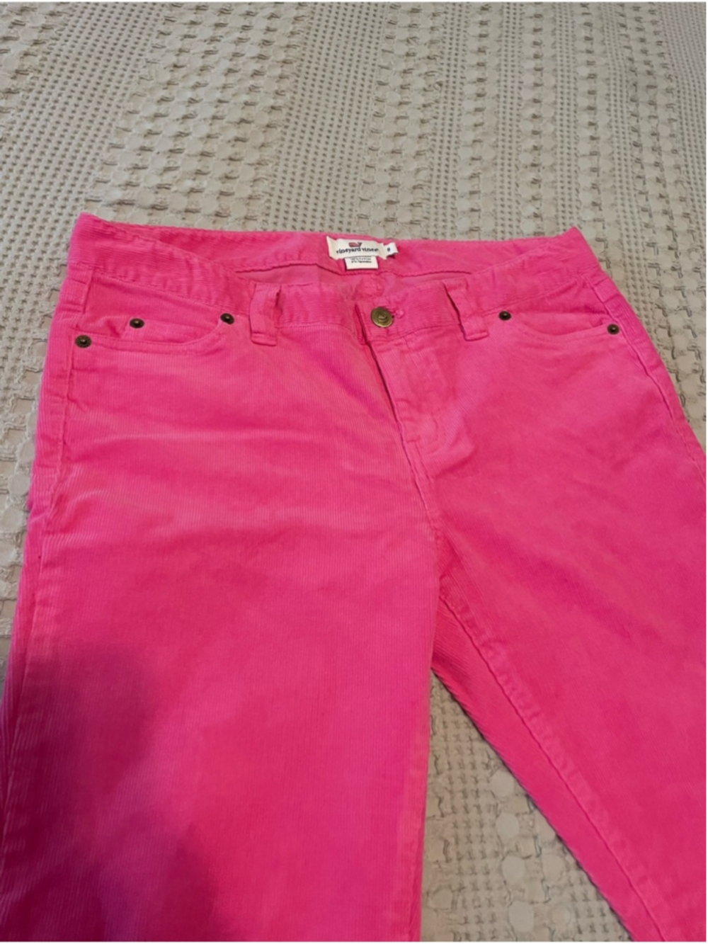 Vineyard vines hot pink corduroy jeans dopamine resort wear